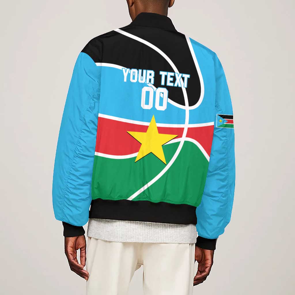 Afro Basketball Custom South Sudan Bomber Jacket Come On Bright Stars - African Pride