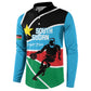 South Sudan Basketball Custom Button Sweatshirt Come On Bright Stars