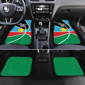 Afro Basketball Custom South Sudan Car Mats Come On Bright Stars - African Pride