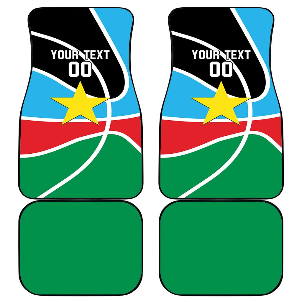 Afro Basketball Custom South Sudan Car Mats Come On Bright Stars - African Pride
