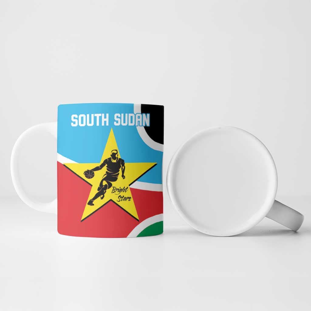 South Sudan Basketball Custom Ceramic Mug Come On Bright Stars