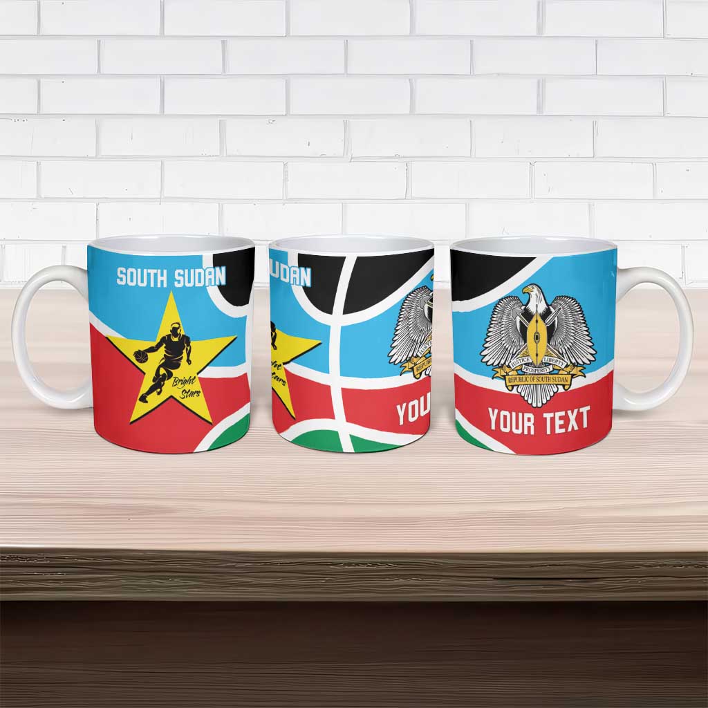 South Sudan Basketball Custom Ceramic Mug Come On Bright Stars