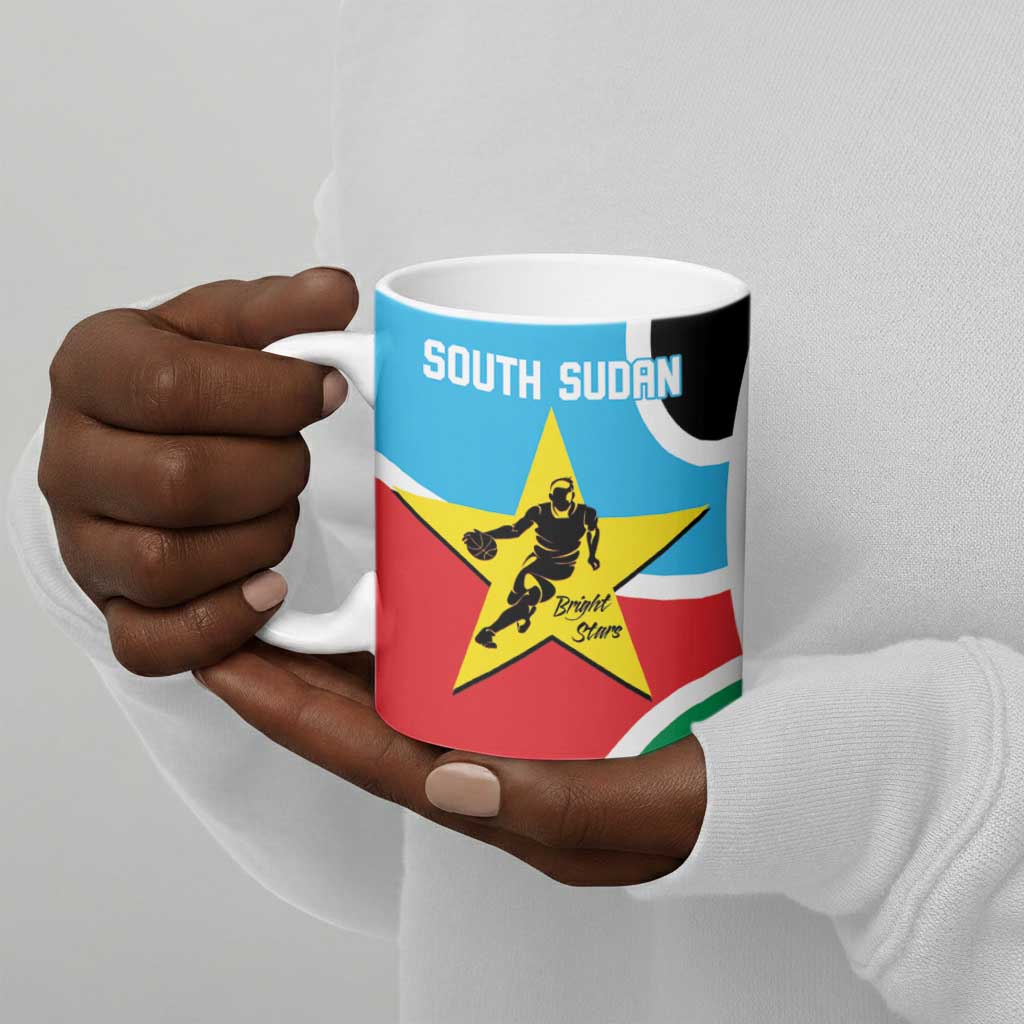 South Sudan Basketball Custom Ceramic Mug Come On Bright Stars