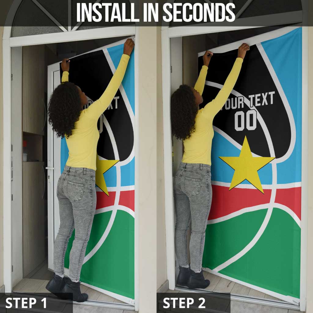 South Sudan Basketball Custom Door Cover Come On Bright Stars