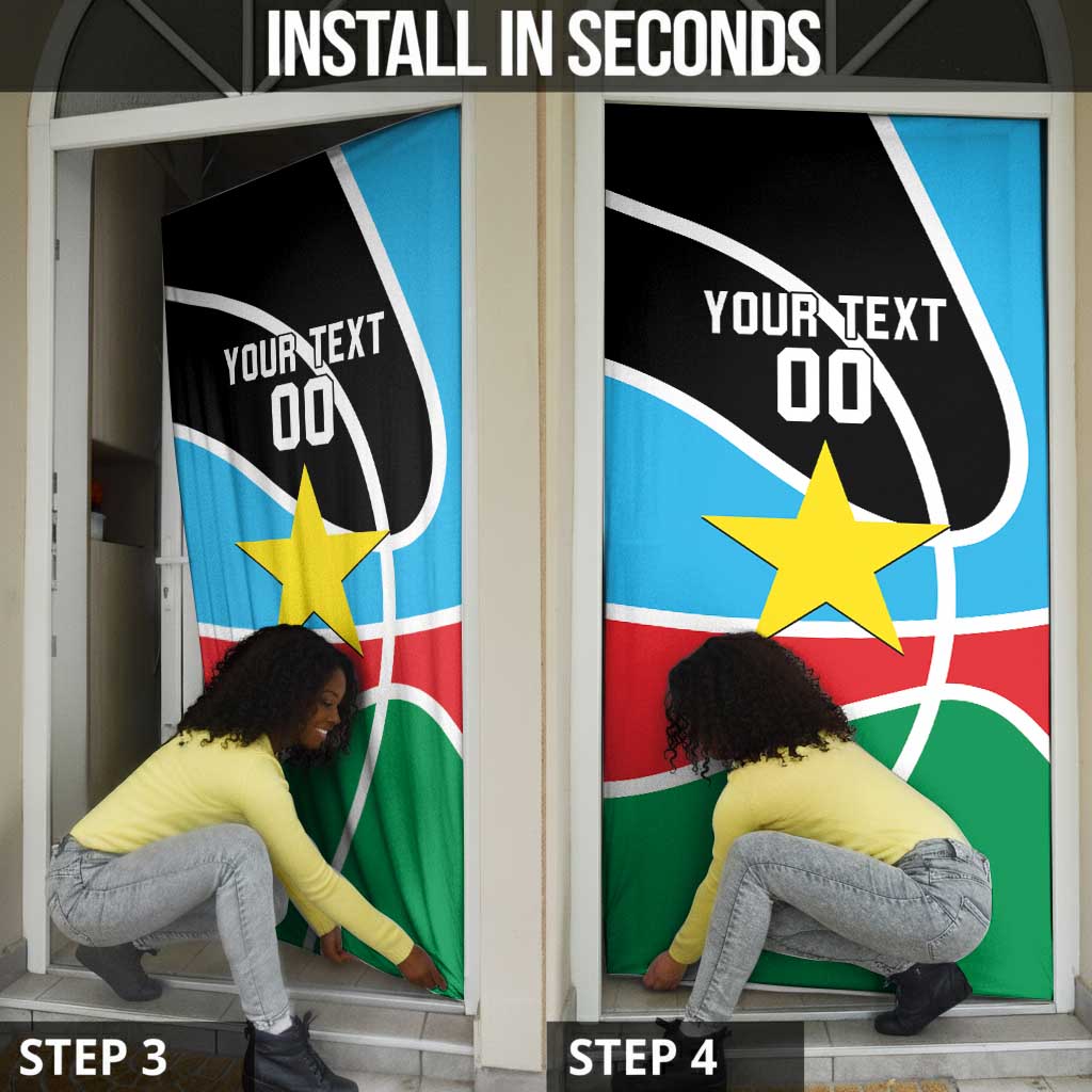 South Sudan Basketball Custom Door Cover Come On Bright Stars