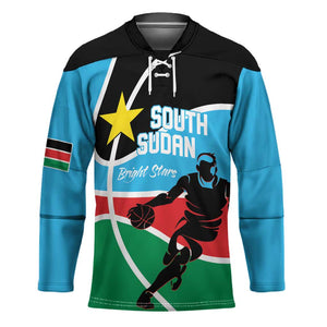 South Sudan Basketball Custom Hockey Jersey Come On Bright Stars