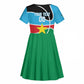 Afro Basketball Custom South Sudan Kid Short Sleeve Dress Come On Bright Stars - African Pride