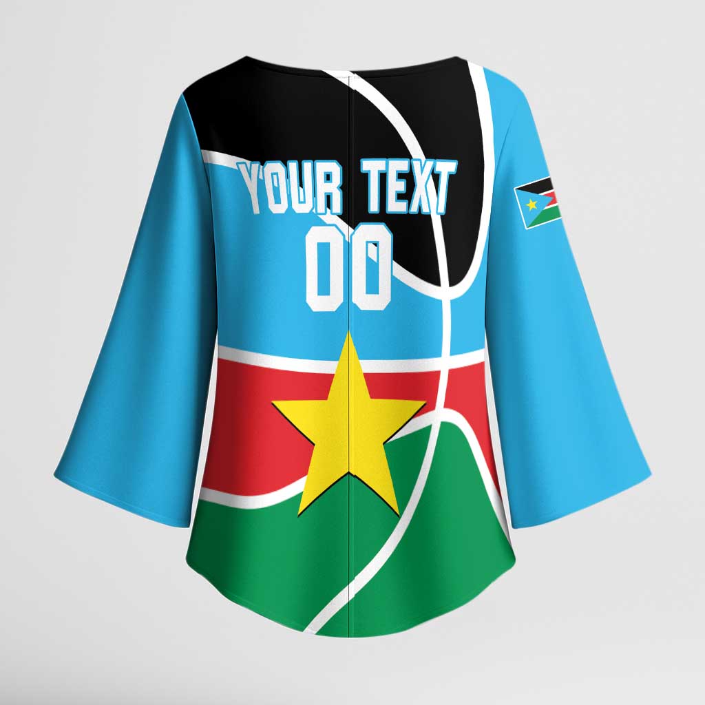 South Sudan Basketball Custom Kimono Sleeve Blouse Come On Bright Stars
