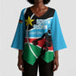 South Sudan Basketball Custom Kimono Sleeve Blouse Come On Bright Stars