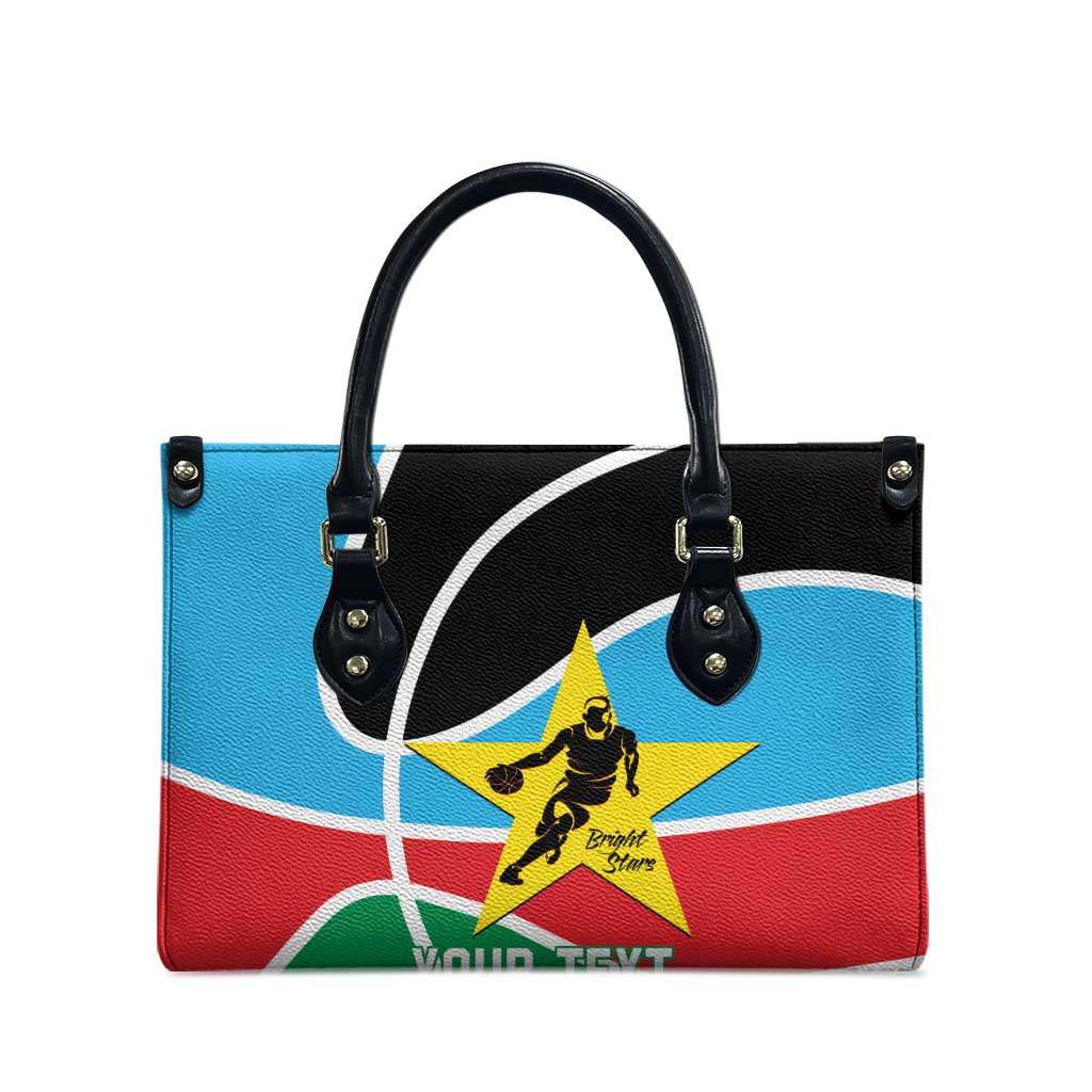 South Sudan Basketball Custom Leather Bag Come On Bright Stars