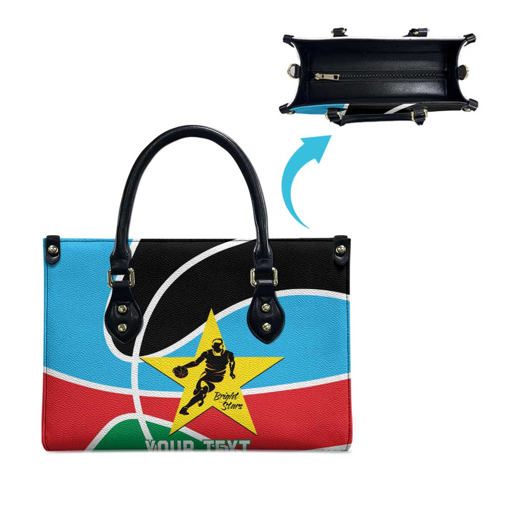 South Sudan Basketball Custom Leather Bag Come On Bright Stars