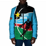 South Sudan Basketball Custom Padded Jacket Come On Bright Stars