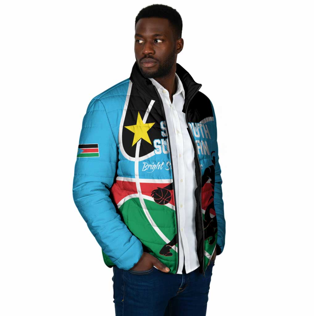 South Sudan Basketball Custom Padded Jacket Come On Bright Stars