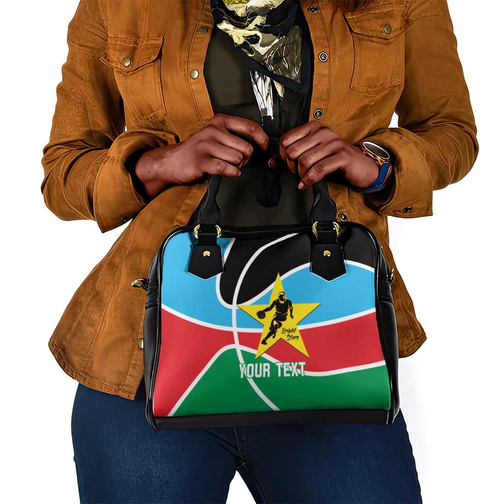 Afro Basketball Custom South Sudan Shoulder Handbag Come On Bright Stars - African Pride