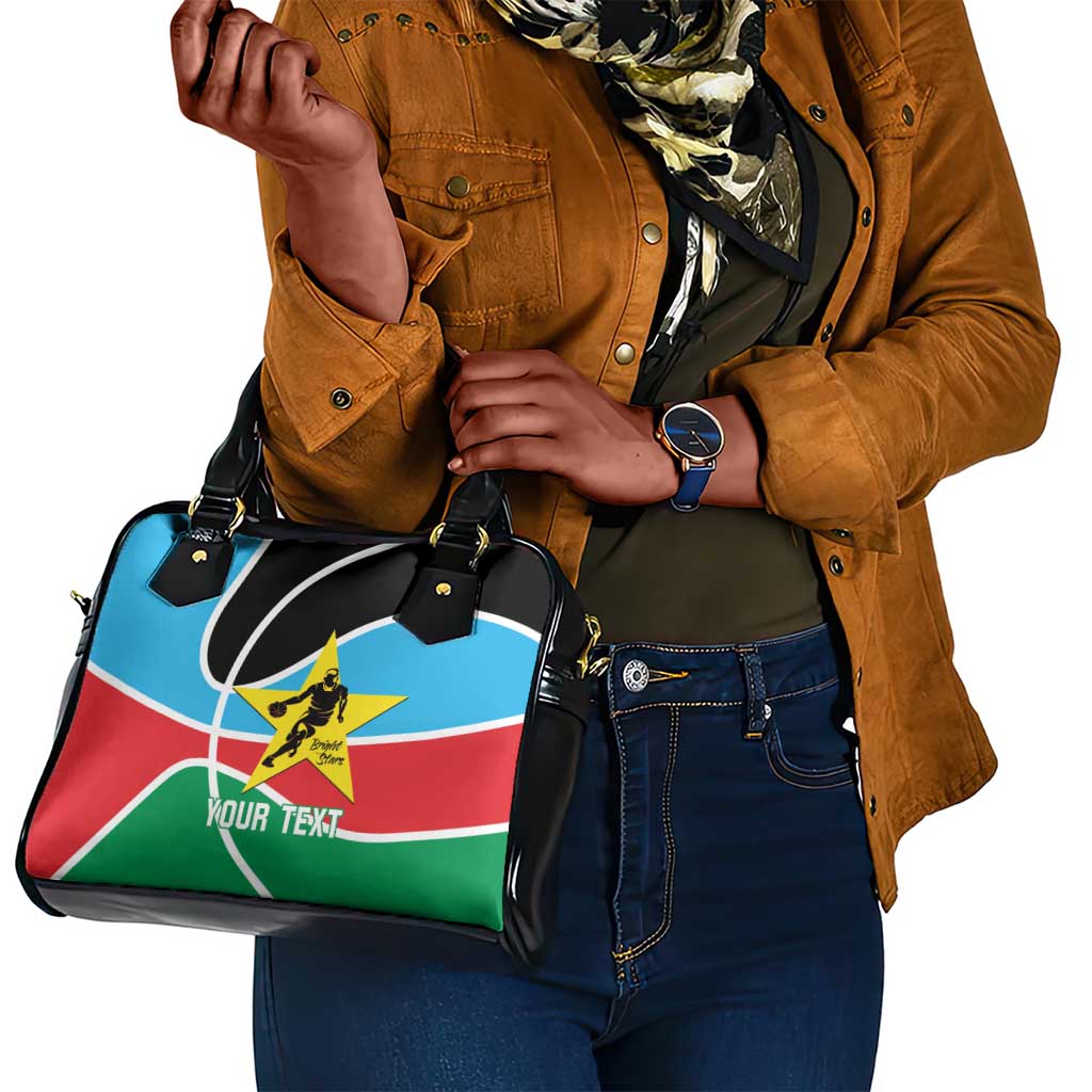 Afro Basketball Custom South Sudan Shoulder Handbag Come On Bright Stars - African Pride