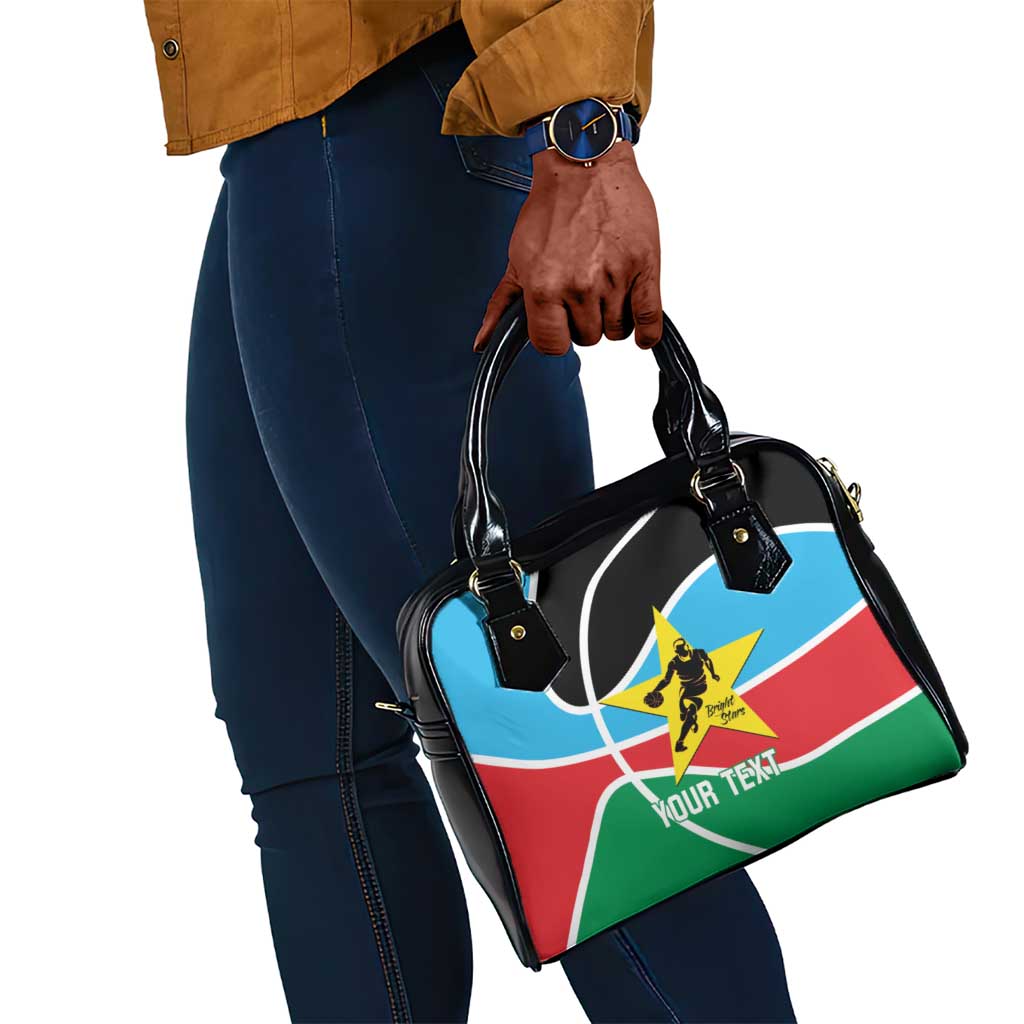 Afro Basketball Custom South Sudan Shoulder Handbag Come On Bright Stars - African Pride