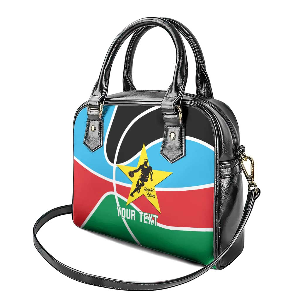 Afro Basketball Custom South Sudan Shoulder Handbag Come On Bright Stars - African Pride