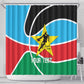 Afro Basketball Custom South Sudan Shower Curtain Come On Bright Stars - African Pride