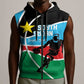 Afro Basketball Custom South Sudan Sleeveless Zip Hoodie Come On Bright Stars - African Pride