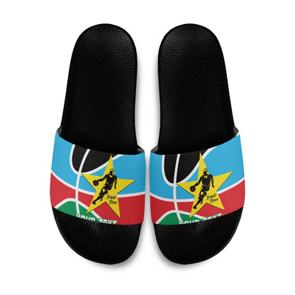 South Sudan Basketball Custom Slide Sandals Come On Bright Stars
