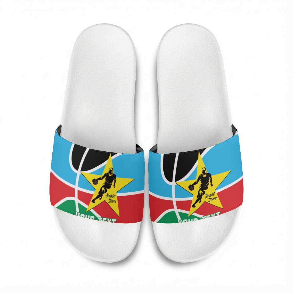 South Sudan Basketball Custom Slide Sandals Come On Bright Stars