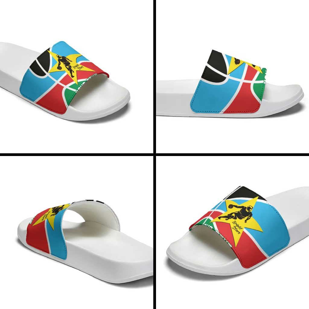 South Sudan Basketball Custom Slide Sandals Come On Bright Stars