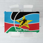 Afro Basketball Custom South Sudan Tablecloth Come On Bright Stars - African Pride