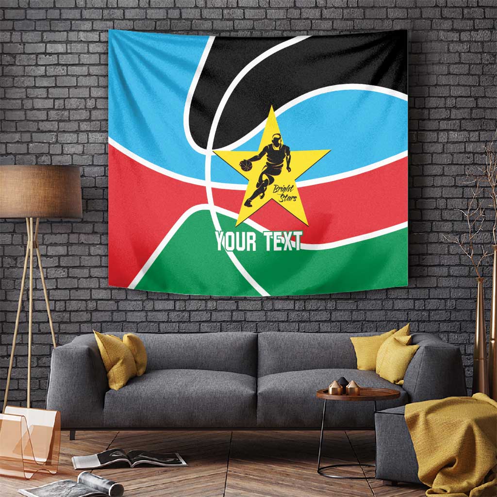 Afro Basketball Custom South Sudan Tapestry Come On Bright Stars - African Pride