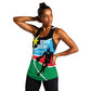 Afro Basketball Custom South Sudan Women Racerback Tank Come On Bright Stars - African Pride
