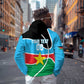 Afro Basketball Custom South Sudan Zip Hoodie Come On Bright Stars - African Pride