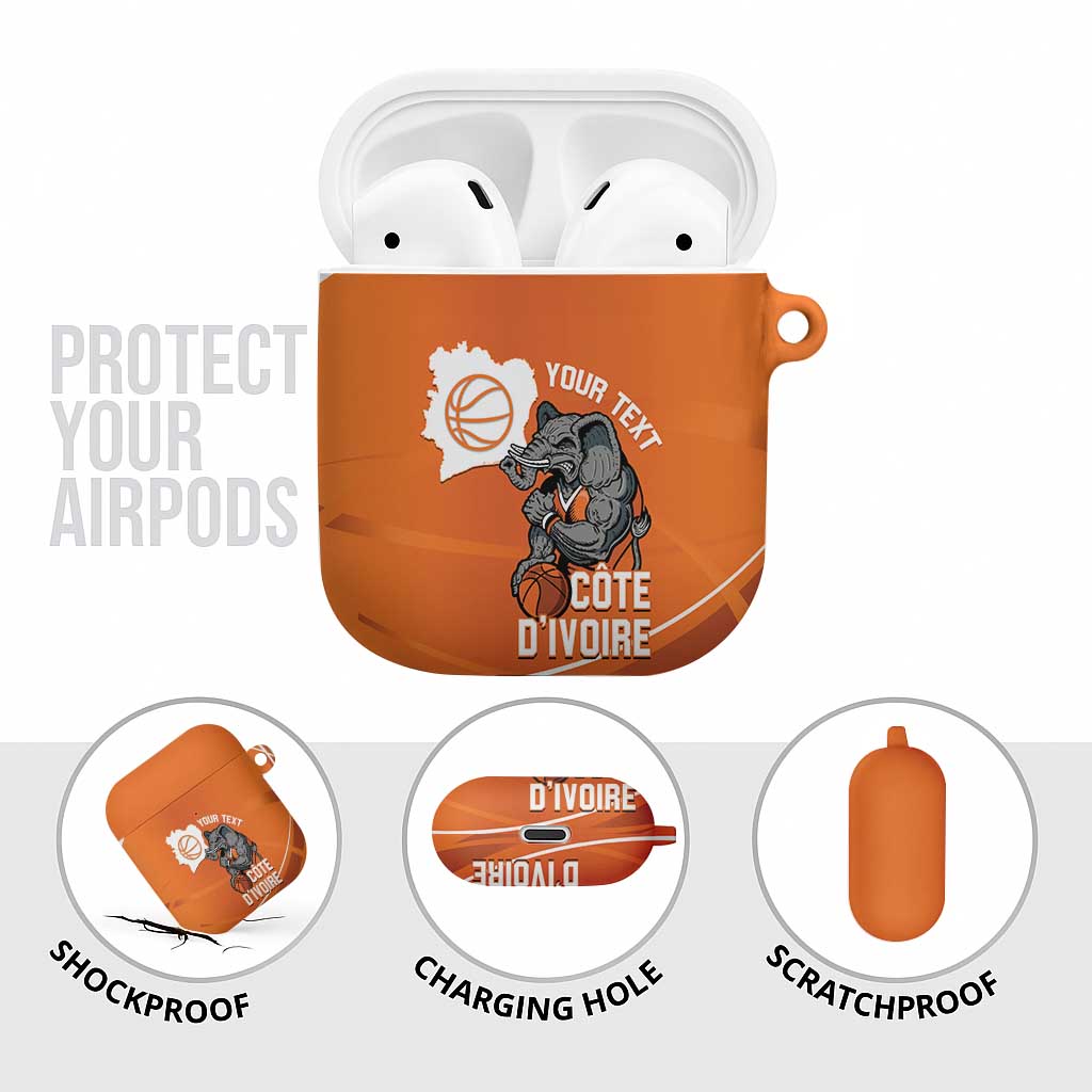 Ivory Coast Basketball Custom AirPods Case Allez Les Elephants