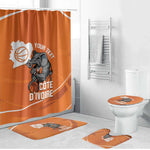Ivory Coast Basketball Custom Bathroom Set Allez Les Elephants
