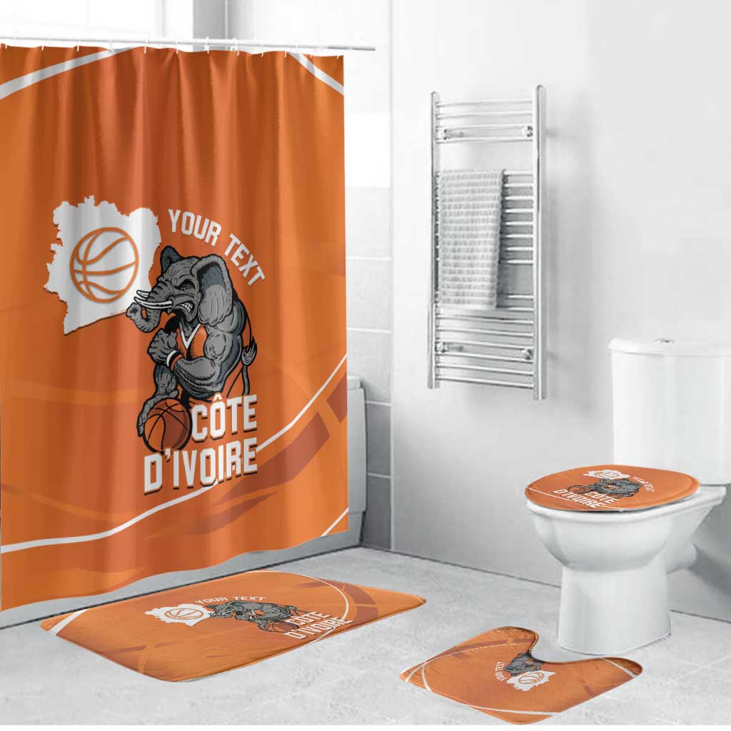 Ivory Coast Basketball Custom Bathroom Set Allez Les Elephants
