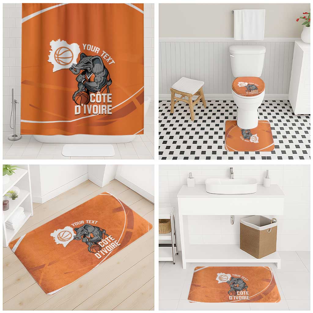 Ivory Coast Basketball Custom Bathroom Set Allez Les Elephants