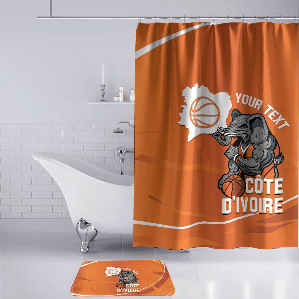 Ivory Coast Basketball Custom Bathroom Set Allez Les Elephants