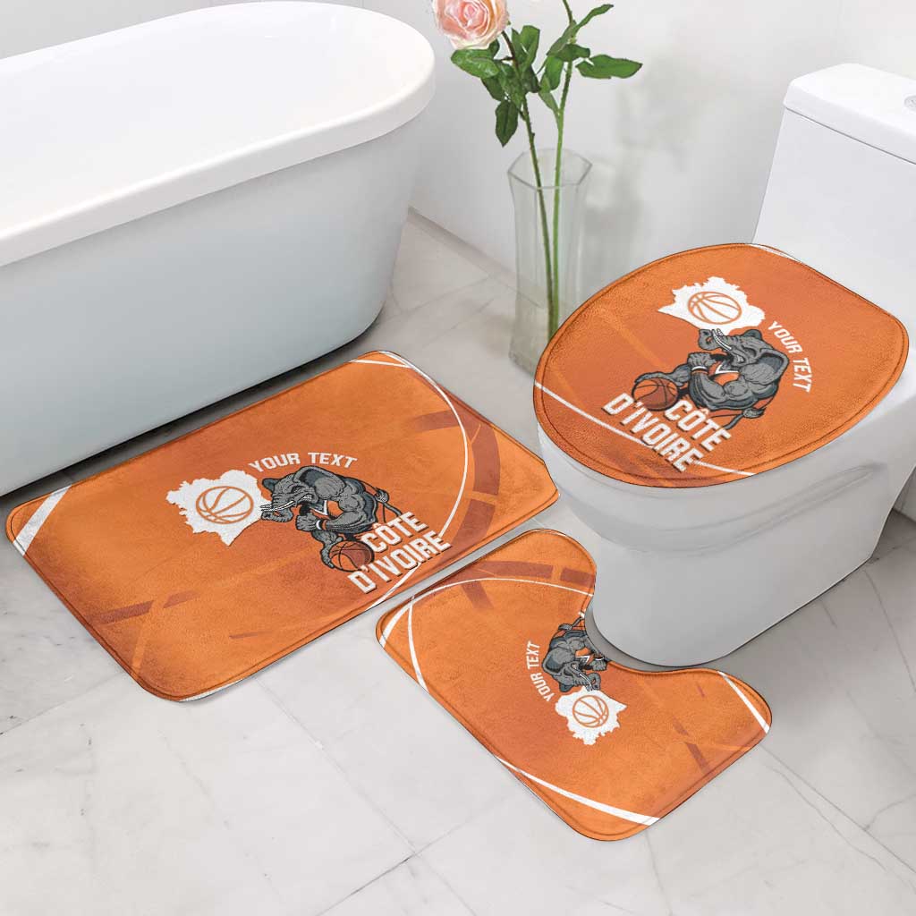 Ivory Coast Basketball Custom Bathroom Set Allez Les Elephants