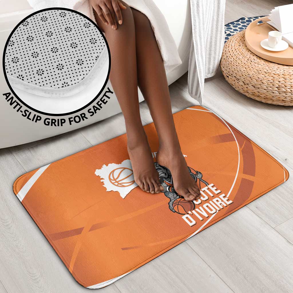 Ivory Coast Basketball Custom Bathroom Set Allez Les Elephants