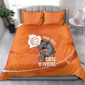Afro Basketball Custom Ivory Coast Bedding Set Allez Les Elephants - African Pride