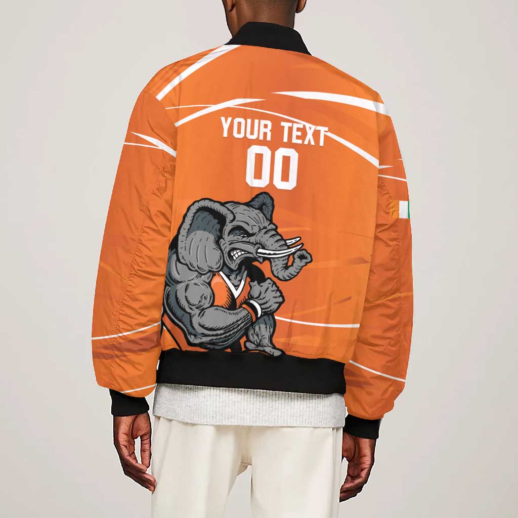 Afro Basketball Custom Ivory Coast Bomber Jacket Allez Les Elephants - African Pride