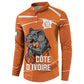 Ivory Coast Basketball Custom Button Sweatshirt Allez Les Elephants