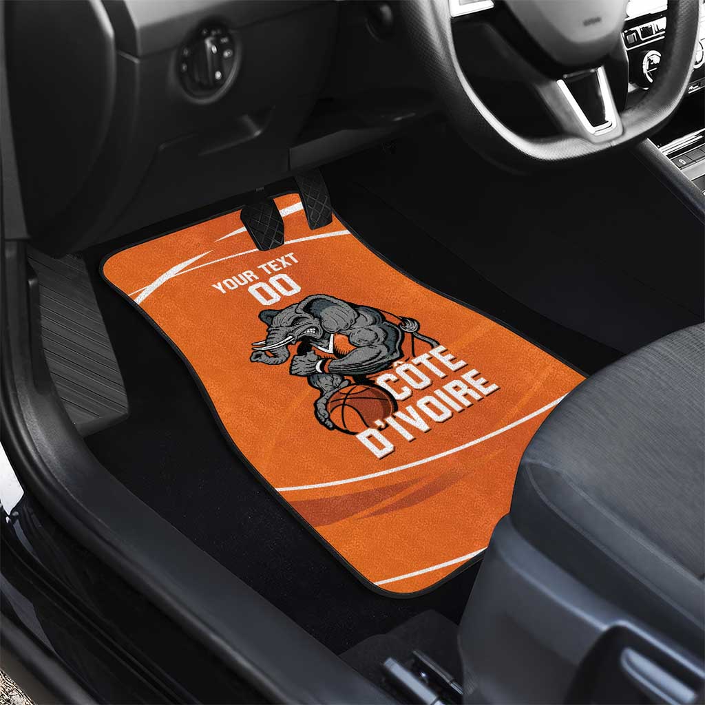 Afro Basketball Custom Ivory Coast Car Mats Allez Les Elephants - African Pride