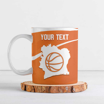 Ivory Coast Basketball Custom Ceramic Mug Allez Les Elephants