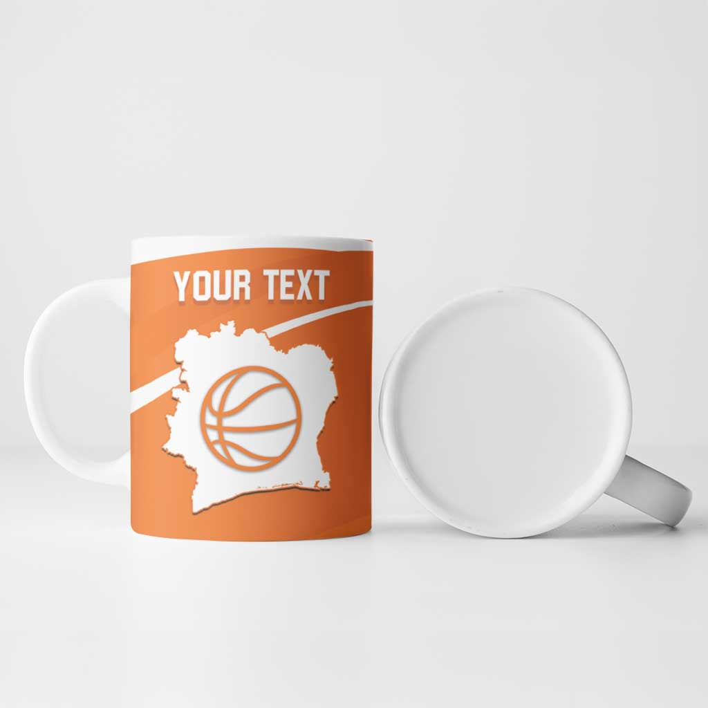 Ivory Coast Basketball Custom Ceramic Mug Allez Les Elephants