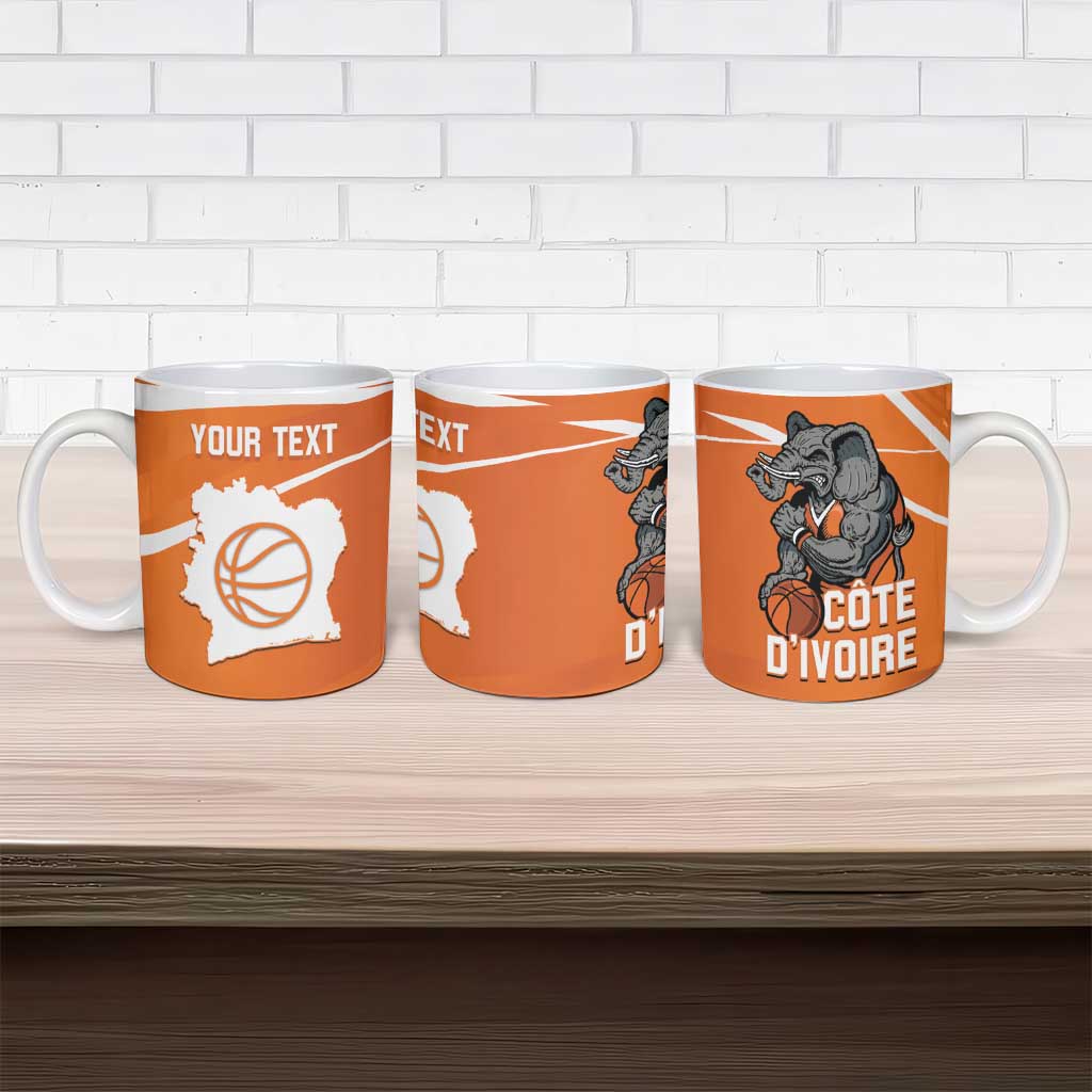 Ivory Coast Basketball Custom Ceramic Mug Allez Les Elephants