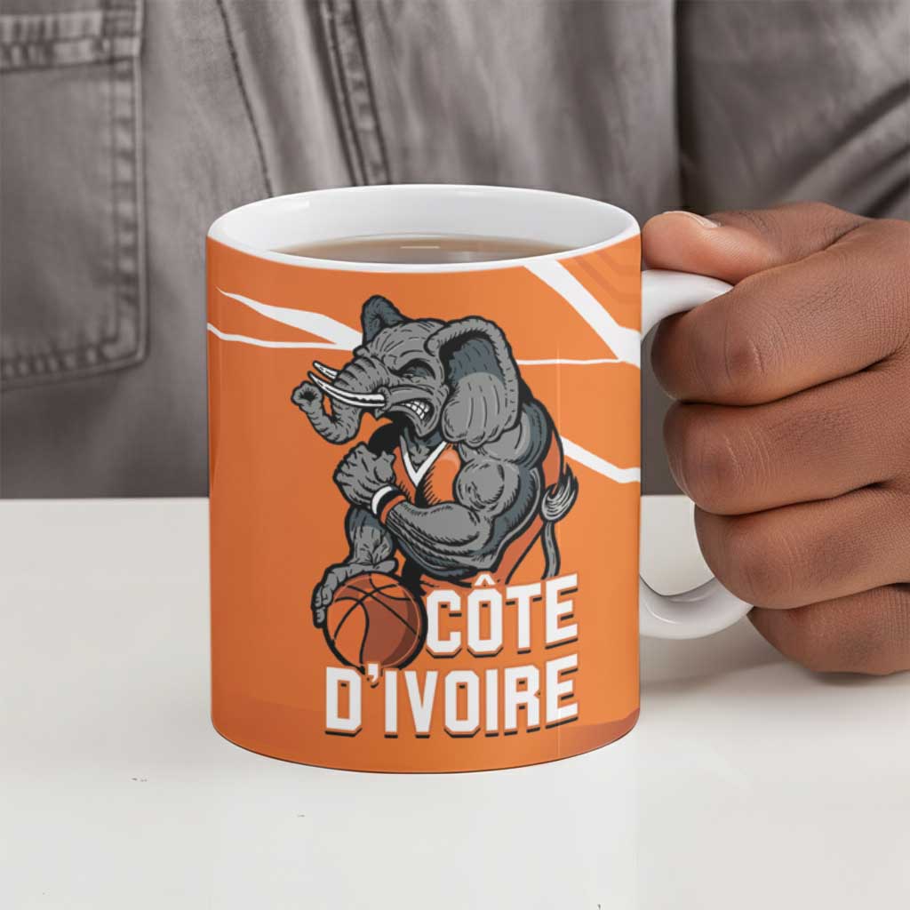 Ivory Coast Basketball Custom Ceramic Mug Allez Les Elephants