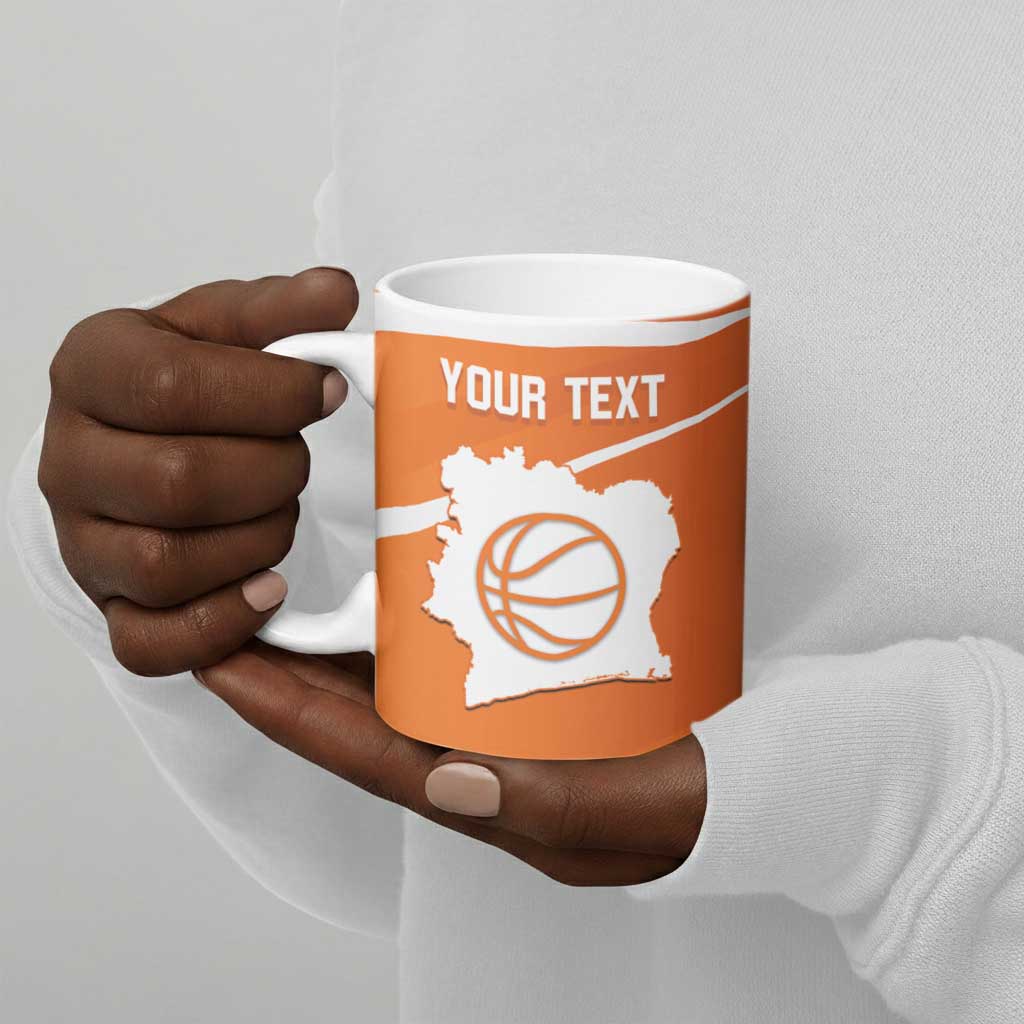 Ivory Coast Basketball Custom Ceramic Mug Allez Les Elephants