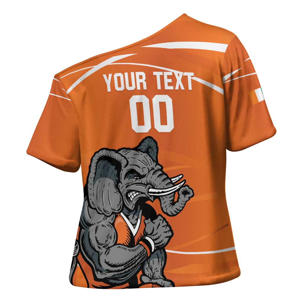 Ivory Coast Basketball Custom Cross Shoulder Shirt Allez Les Elephants