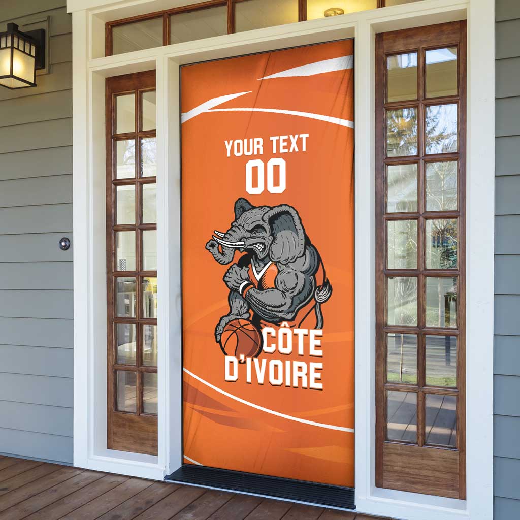 Ivory Coast Basketball Custom Door Cover Allez Les Elephants