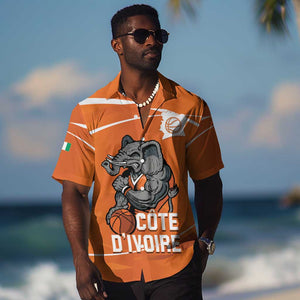 Afro Basketball Custom Ivory Coast Hawaiian Shirt Allez Les Elephants - African Pride