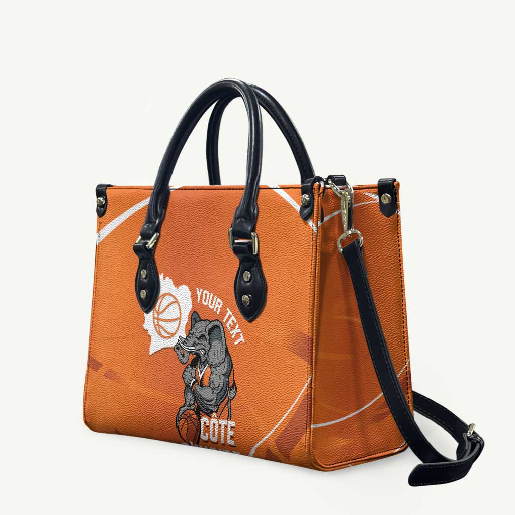 Ivory Coast Basketball Custom Leather Bag Allez Les Elephants
